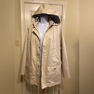 NWOT Denim & Company - Woman’s Cream Hooded Spring  Jacket, Size: M